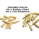 Mika Promo - 25 x Safety Clips+Tail Rubbers sand