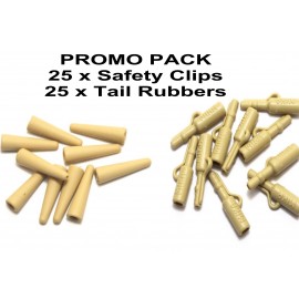 Mika Promo - 25 x Safety Clips+Tail Rubbers sand